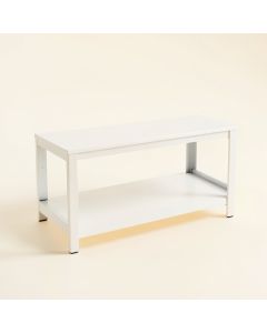 Hill Crest Narrow Outdoor Storage Bench - White (synthetic illustration; no displayed measurements)