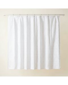 Birch Bridge Shower Curtain Hanging Flat From A Plain Rod - White (synthetic illustration; no displayed measurements)