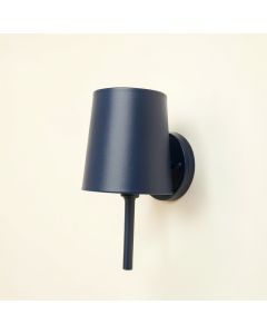Aspen Dell Wall Sconce Mounted On A Plain Wall - Navy (synthetic illustration; no displayed measurements)