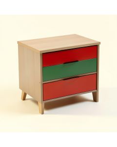 Multicolored Nightstand (synthetic illustration; no displayed measurements)