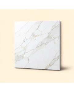 Full Calacatta 24 '' X 24 '' Porcelain Marble Look Wall & Floor Tile (synthetic illustration; no displayed measurements)