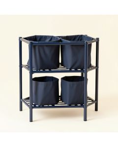 Harbor Arc Laundry Sorting Station With Plain Removable Bags (synthetic illustration; no displayed measurements)