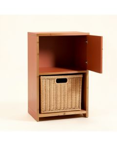 Oak Bridge Freestanding Pull-Out Hamper Cabinet - Terracotta (synthetic illustration; no displayed measurements)