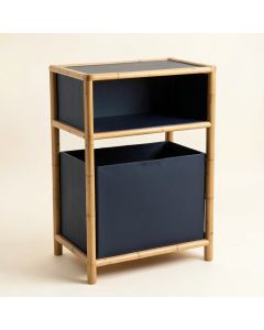 Holly Canyon Freestanding Pull-Out Hamper Cabinet - Navy (synthetic illustration; no displayed measurements)
