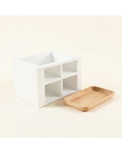 Alder Bend Empty Coffee-Station Organizer - White (synthetic illustration; no displayed measurements)