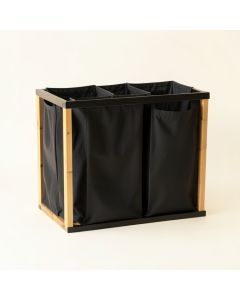 Willow Crossing Laundry Sorting Station With Plain Removable Bags - Black (synthetic illustration; no displayed measurements)