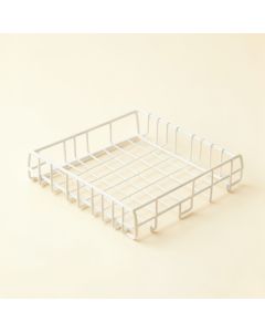 Cedar Branch Empty Under-Desk Cable Tray - White (synthetic illustration; no displayed measurements)