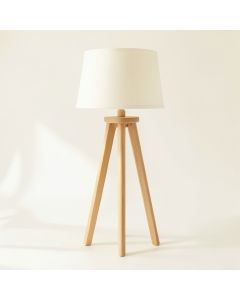 Willow Bluff Floor Lamp With A Plain Fabric Shade - Cream (synthetic illustration; no displayed measurements)