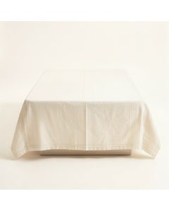 Harbor Edge Flat Bed Sheet - Cream (synthetic illustration; no displayed measurements)