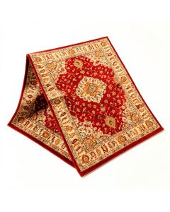 Rosabel Power Loom Red/Beige/Orange Rug (synthetic illustration; no displayed measurements)