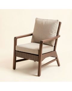 William Outdoor Stacking Patio Dining Chair With Cushion (synthetic illustration; no displayed measurements)