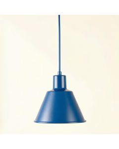 Olive Bluff Pendant Light Suspended From One Plain Cable - Blue (synthetic illustration; no displayed measurements)