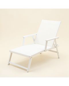 Heath Crest Outdoor Lounge Chair - White (synthetic illustration; no displayed measurements)
