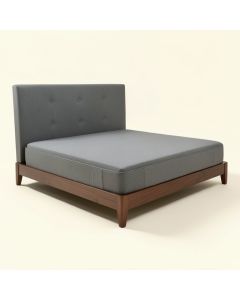 Upholstered Low Profile Platform Bed (synthetic illustration; no displayed measurements)
