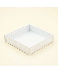 Heath Field Empty Under-Desk Cable Tray - White (synthetic illustration; no displayed measurements)