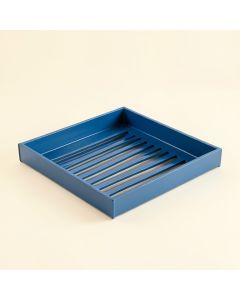 Oak Bend Empty Under-Desk Cable Tray - Blue (synthetic illustration; no displayed measurements)