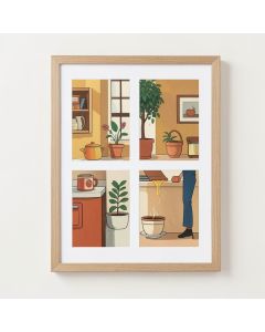 Modern Mid Century By Pop Monica - 2 Piece Graphic Art Print Set (synthetic illustration; no displayed measurements)