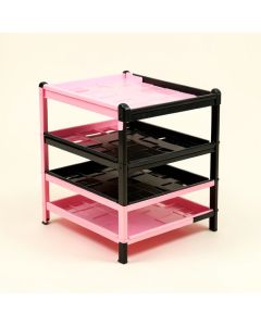 50 Pair Stackable Shoe Rack (synthetic illustration; no displayed measurements)