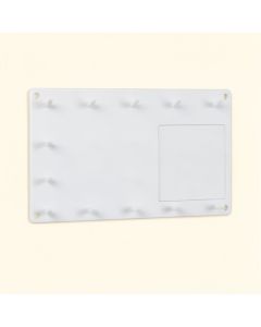 Bay Bend Empty Wall-Mounted Tool Organizer Panel - White (synthetic illustration; no displayed measurements)