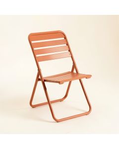 Bay Dale Folding Outdoor Chair - Terracotta (synthetic illustration; no displayed measurements)