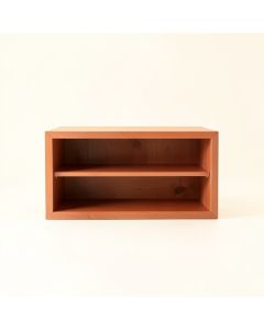 Pine Bluff Low Bookcase - Terracotta (synthetic illustration; no displayed measurements)