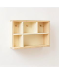 Oak Bend Wall-Mounted Entryway Organizer Shelf - Cream (synthetic illustration; no displayed measurements)