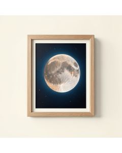 Moon Over Wood End By Michael Blanchette - Picture Frame Photograph Print On Canvas (synthetic illustration; no displayed measurements)