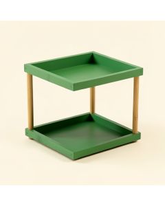 Cedar Arc Empty Coffee-Station Organizer (synthetic illustration; no displayed measurements)