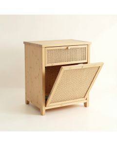 Olive Dale Freestanding Pull-Out Hamper Cabinet - Beige (synthetic illustration; no displayed measurements)