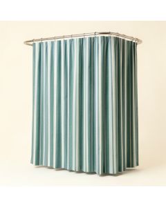 Vinyl Striped Shower Curtain Set (synthetic illustration; no displayed measurements)