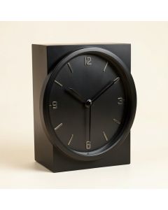 Metal Outdoor Tabletop Clock (synthetic illustration; no displayed measurements)