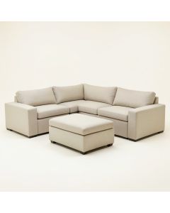 Mequon 124 '' Wide Right Hand Facing Modular Sectional With Ottoman (synthetic illustration; no displayed measurements)