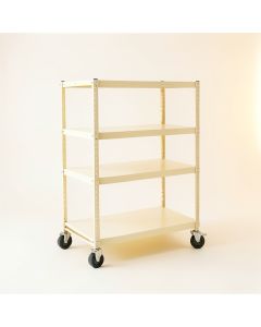 Hazel Bluff Empty Rolling Workshop Cart - Ivory (synthetic illustration; no displayed measurements)