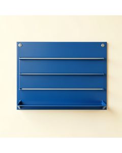 Moss Dell Empty Wall-Mounted Tool Organizer Panel - Blue (synthetic illustration; no displayed measurements)