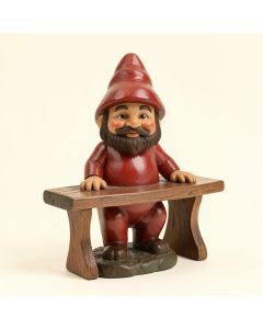 Cataleya Solar Gnome On Welcome Bench Statue (synthetic illustration; no displayed measurements)