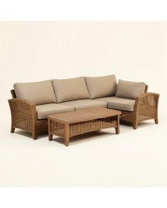 Rowling 4 Piece Teak Sofa Seating Group With Cushions (synthetic illustration; no displayed measurements)