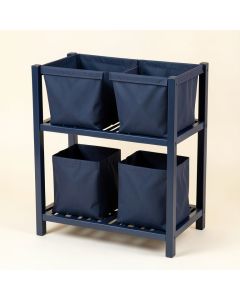 Ridge Bend Laundry Sorting Station With Plain Removable Bags - Navy (synthetic illustration; no displayed measurements)