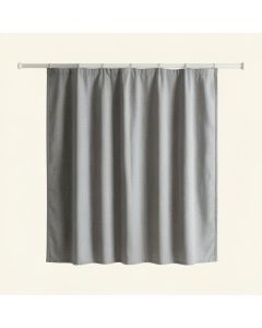 Maple Canyon Shower Curtain Hanging Flat From A Plain Rod - Gray (synthetic illustration; no displayed measurements)