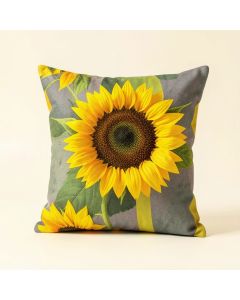 Sunflower Ribbon Indoor/Outdoor Throw Pillow (synthetic illustration; no displayed measurements)