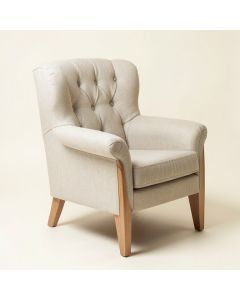Robby 29 '' Wide Tufted Linen Wingback Chair (synthetic illustration; no displayed measurements)
