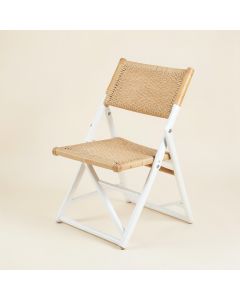 Maple Brook Folding Outdoor Chair - White (synthetic illustration; no displayed measurements)