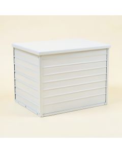 Pine Branch Closed Outdoor Storage Box - White (synthetic illustration; no displayed measurements)