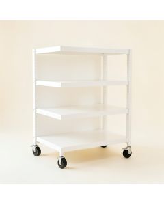 Reed Bluff Empty Rolling Workshop Cart - White (synthetic illustration; no displayed measurements)