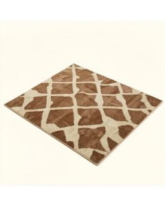 Geometric Tufted Wool Brown/Beige Area Rug (synthetic illustration; no displayed measurements)