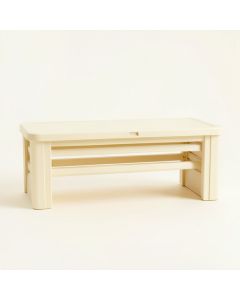 Summit Crossing Narrow Outdoor Storage Bench - Ivory (synthetic illustration; no displayed measurements)