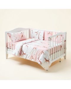 Risinger Baby Girl Deer Family Nursery 12 Piece Crib Bedding Set (synthetic illustration; no displayed measurements)