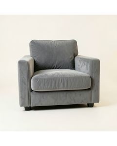 Linden Edge Upholstered Armchair - Gray (synthetic illustration; no displayed measurements)
