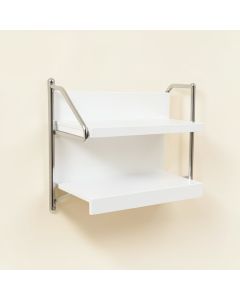 Yadiel 2-Tier 15.88 '' W X 13.63 '' H X 10.37 '' D Wall Mounted Bathroom Shelves (synthetic illustration; no displayed measurements)
