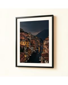 Dark Side Of Portovenere Framed Photographic Print (synthetic illustration; no displayed measurements)
