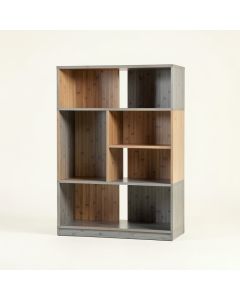 Willow Arc Freestanding Bookcase - Gray (synthetic illustration; no displayed measurements)